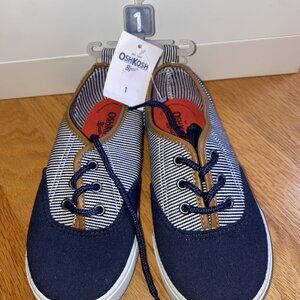 NWT, Boys Size 1, OshKosh Lace up Sneakers
